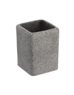 6194180 - gobelet polyresine carre - gris