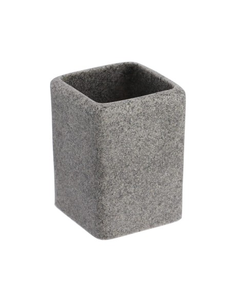 6194180 - gobelet polyresine carre - gris