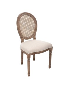 157191-chaise cleon cannage lin blanc