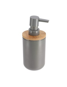 distributeur a savon ps/bambou 300 ml - gris/bambou