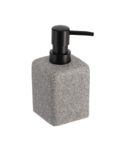 distributeur a savon polyresine carre 280 ml - gris