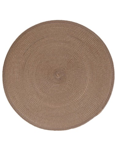 108120j - set table tresse taupe d38 D. 38 x H. 0,1 cm