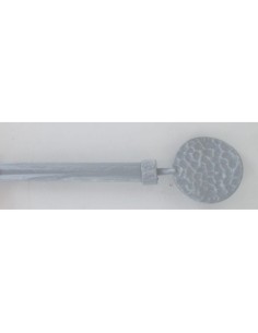 kit ext 120-210 cm d19 embout rond martele - gris/blanc