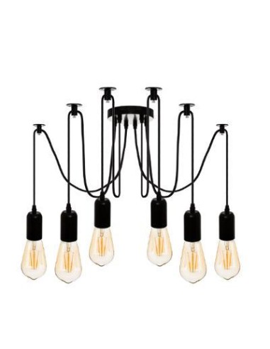 167525-suspension x6 metal filaire "udell" noir d.5