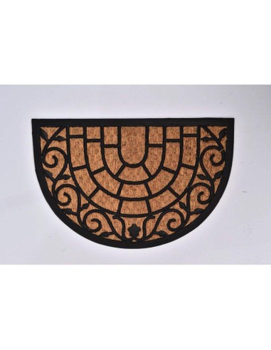 1401904 - tapis harry 40x60cm coco tresse demi lune/caoutchouc - naturel