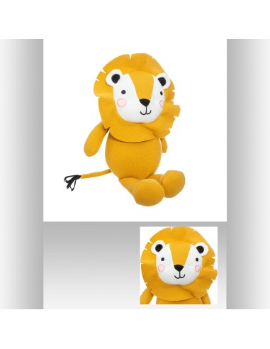 158639 - peluche tissu lion gary h44