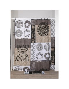 rideau de douche polyester 180x200 cm - masai