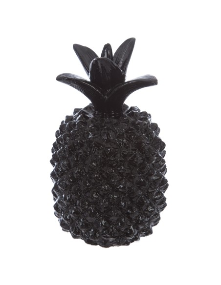 148401a - ananas resine noir pm 19cm