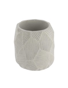 6198180 - gobelet ciment avec rainures - gris