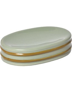 64105149_porte savon dolomite strie facon bambou - kaki / naturel