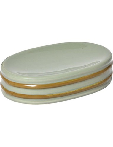 64105149_porte savon dolomite strie facon bambou - kaki / naturel