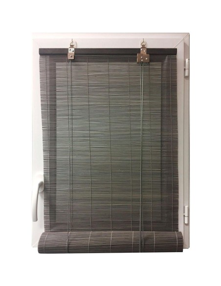 330020020093 - store enrouleur baguettes bambou 200x200cm - gris