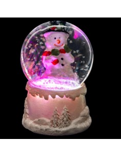 boule neige paillette 1 led cc