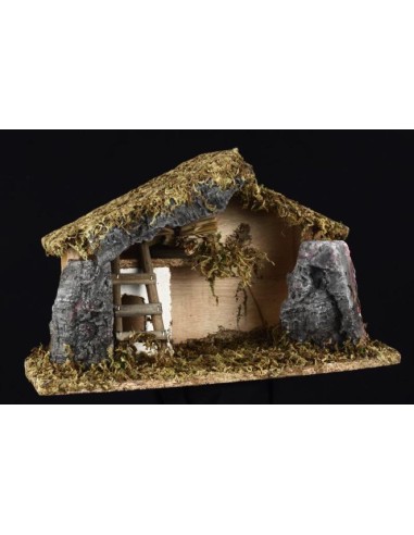 creche de noel vide pm mousse+pierres