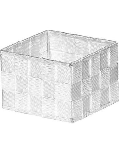 panier pm polyester 13x13x9,5 cm - blanc