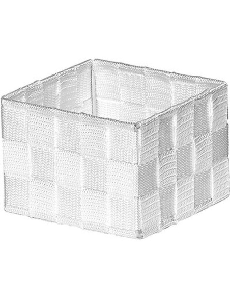 panier pm polyester 13x13x9,5 cm - blanc