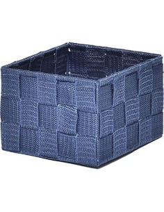 panier pm polyester 13x13x9,5 cm - bleu marine