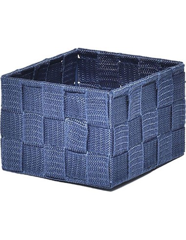 panier pm polyester 13x13x9,5 cm - bleu marine