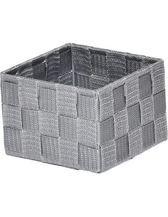panier pm polyester 13x13x9,5 cm - gris