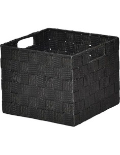 8412510303 - panier carre pm polyester 22x22x18 cm - noir