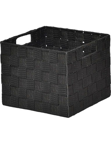 8412510303 - panier carre pm polyester 22x22x18 cm - noir
