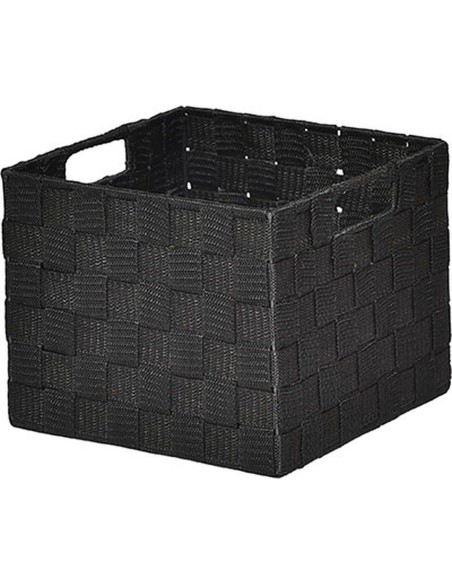 8412510303 - panier carre pm polyester 22x22x18 cm - noir