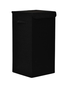 8706103 - paniere a linge pliable tissu polyester/mdf - noir