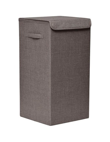8706166 - paniere a linge pliable tissu polyester/mdf - taupe chine