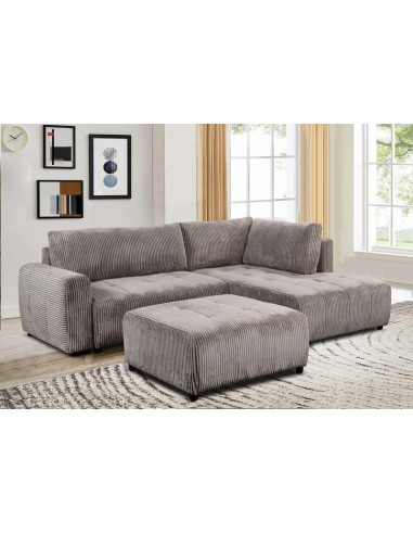 h-8999 - canapé angle karibuni gauche brown tc843-02 sans pouf