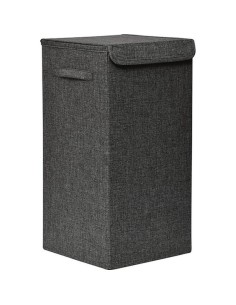 8706182 - paniere a linge pliable tissu polyester/mdf - gris chine