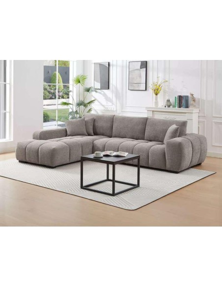 hy-9119 - canapé manhattan angle droit sd639-16 grey