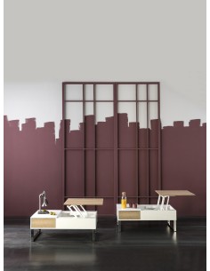 d1 table salon elevable niza chéne/blanc (marck 12035)