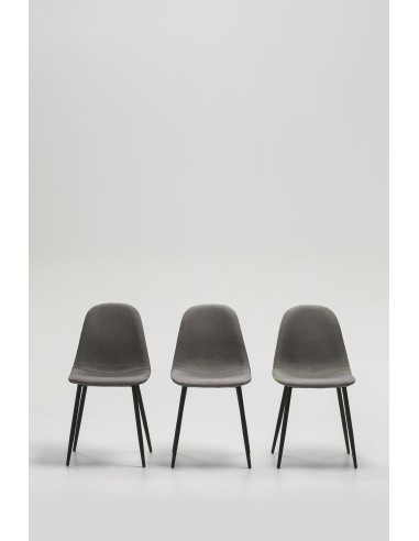 d1 11928 chaise tempo gris/noir/couture bleu