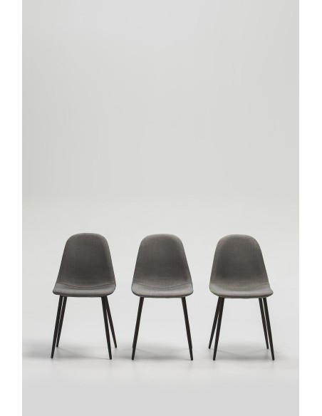 d1 11928 chaise tempo gris/noir/couture bleu