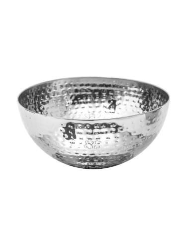 154006e - saladier inox martele d24