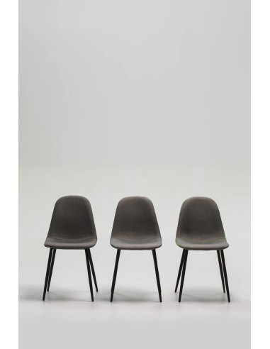 d1 11927 chaise tempo gris/noir/couture vert