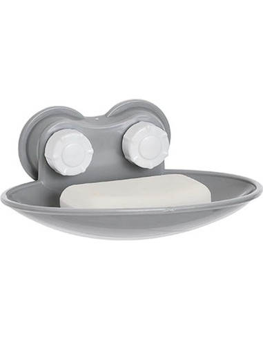 9709180 - porte savon pp sur ventouses - gris/blanc
