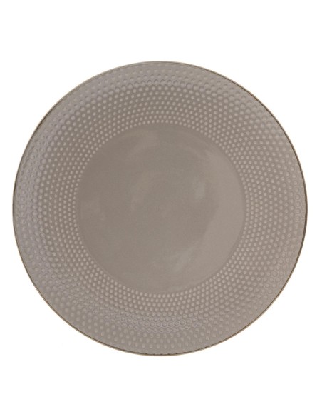 154239c-ass plate perle taupe 27cm