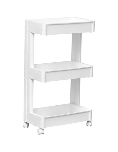 98142100 - meuble de rangement gm pp 3 niveaux sur roulettes - blanc