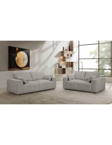 sf-396 - canapé 3p ruby velo 08 gris