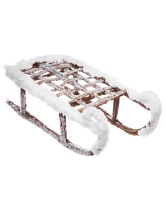 128404d - luge bois neige l37.5cm