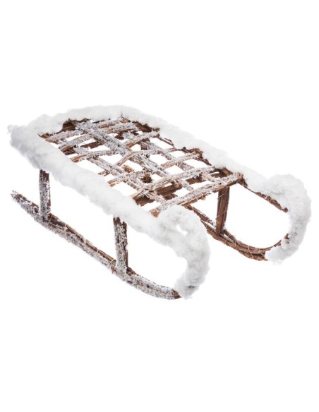 128404d - luge bois neige l37.5cm