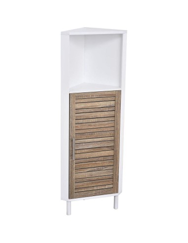 colonne d angle mdf 1 niche + 1 porte + 1 etagere interieure - stockholm