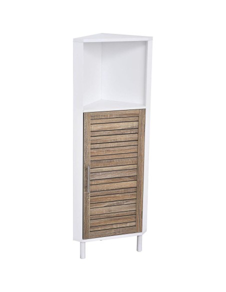 colonne d angle mdf 1 niche + 1 porte + 1 etagere interieure - stockholm