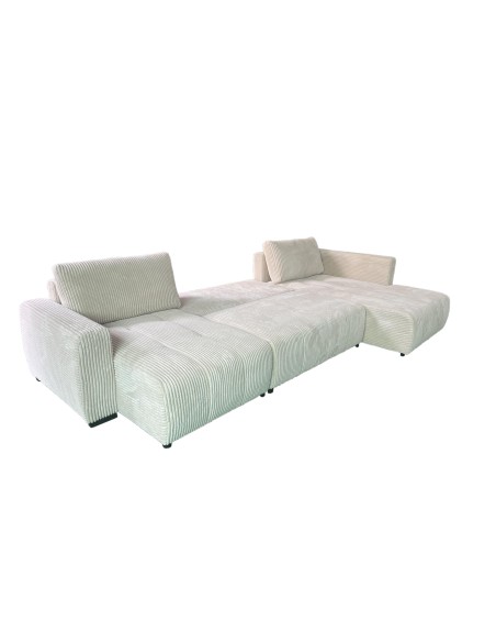 h-9300 - canapé karibuni u coffre+conv brown