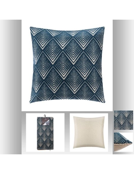 164105b - housse cous chen geo bl 40x40