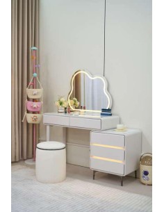 2236 - clood coiffeuse + tabouret + miroir