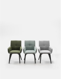 d1 fauteuil malibu turquoise / pied noir (marck 13374)