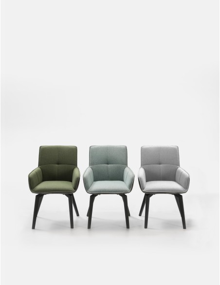 d1 fauteuil malibu turquoise / pied noir (marck 13374)