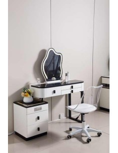 2213 - techno coiffeuse + tabouret + miroir